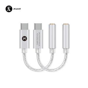 JCALLY JM12 디지털 오디오 어댑터 Type-C ~ 3.5mm KTO2H20 DAC 칩 32비트/384KH DSD128