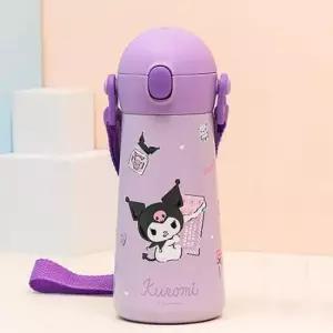 쿠로미 원터치 어깨끈 이중 스텐 보틀 460ml 1P 물통