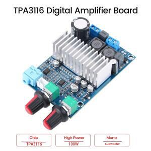 TPA3116D2 초저음 스피커 증폭판 DC12-24V 모노 디지털 오디오 가정용 자동차 전력 DIY