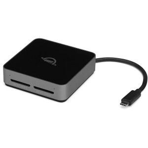 OWC ATLAS 듀얼 SD-슬롯 SDXC UHS-II 카드 리더 - USB-C로 구동되는 버스 MAC / WINDOWS IPAD CHROME OS와 호환됩니다