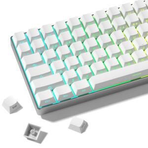 화이트 PBT 키캡 사이드 프린트 더블 샷 체리 프로필 MX 스위치 기계식 게임용 키보드 123