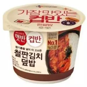 X CJ 햇 철판김치 덮밥 컵반 247g 18개