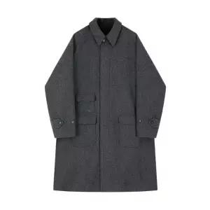 [벨리프]wool Raglan Balmacaan Coat (Charcoal)