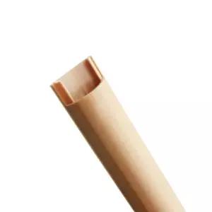 고품질 전선몰딩 선정리 바닥몰드 케이블 반달 우드 소 1입 사무실정리 (W490DB2)