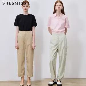 [쉬즈미스(SHESMISS)] 찰랑소재 여유있는 루즈핏 카고 팬츠 (택가격: 178000원)