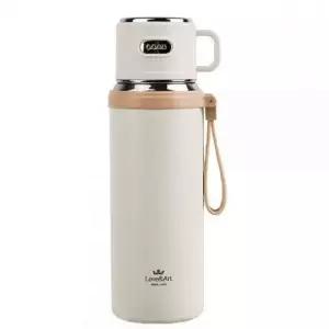 ( )스트랩형 핸들 스테304 보온 보냉병 화이트 680ml 텀블러 캠핑 휴대용