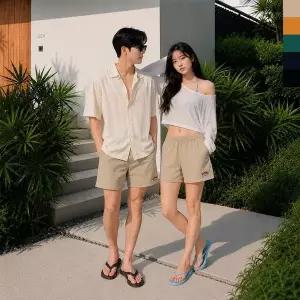 [신세계라이브쇼핑][옷자락] 여자 데일리 캐주얼 초경량 스트링 밴딩 반바지