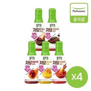 [풀무원] 저당소스 5종 4개(돈까스,스테이크,양념치킨,머스타드,스위트칠리)