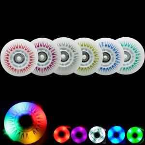 LED 발광휠 인라인 80MM 휠 코어 블루 4 링 1 아이언캡