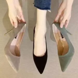 [무료배송] 여성 가을 굽9cm 기본 스웨이드 하이힐 킬힐 여자구두
