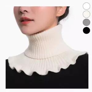 [MEJ7379S66]넥워머 베이직 목폴라 레이스 레이어드