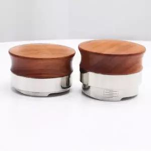 홈아트 우드 커피 템퍼 디스트리뷰터 레벨링툴 58mm 템퍼받침대 (WDAF68E)