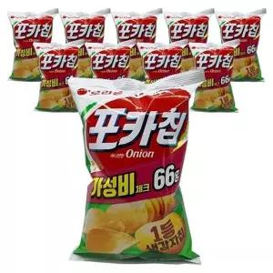 오리온 포카칩 어니언 66g x 10개