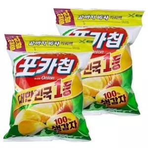 오리온 포카칩 어니언 지퍼백 266g x 2개