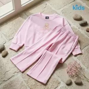 노스페이스키즈 NM5MS04T 걸즈 블루시 세트 CANDY PINK