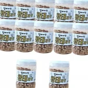 강아지 멍메이징 황태져키 1kg 12P 세트 반려견 간식