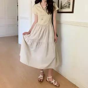 [하프클럽/]여자 카라 후레아 컷아웃 미니멈 원피스