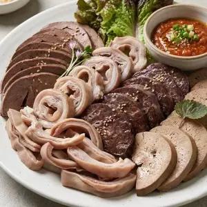 푸디헤븐 국내산 돼지로 만든 하늘빛 돼지내장모둠 2kg (간,허파,울대,염통,오소리감투)