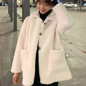 [하프클럽/]겨울 양털자켓 뽀글이 점퍼 후리스 오버핏 하프코트