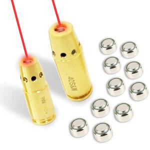 바야투 보어사이트 9mm /.40 S&W /45ACP / 레드닷 9pcs 포함 배터리 사이트 보어사이터 223REM