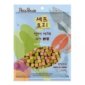 [반려] 강아지 저지방 한입 간식 연어 야채 400g 1P 트릿 반려견트릿 반려견져키