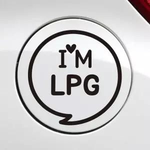 [셀러에이드]IM LPG 자동차 주유구스티커 블랙 데칼 차량용스티커