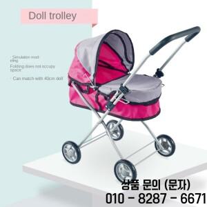 여아용 시뮬레이션 대형 유모차 놀이 트롤리 14세 이상 장난감 카트