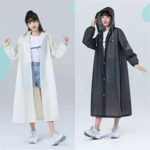 [모아픽] 남녀공용 EVA 비옷 우의 롱 레인코트 우비 방수