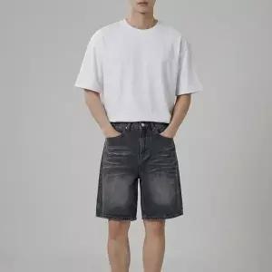 [하프클럽/셀러허브_여성트랜드패션]남자 버뮤다팬츠 워싱 썸머 Y2K 넓은 청