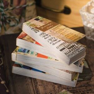 꾸미기 스티커 Yofun 50 빈티지 Washi 종이 나비 콜라주 정크 저널을위한 자연 식물 Scrapbooking 장식
