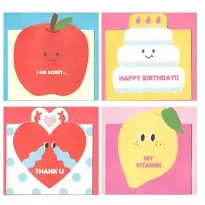 [셀러에이드]축하카드 감사카드 생일 미니 예쁜 메시지 엽서 편지지 기독교용품