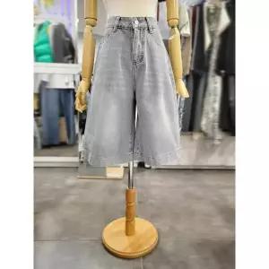 48101672-밸리걸 세이브존01 봄 여름 워싱 연청 버뮤다 데님 팬츠 804680