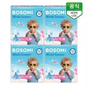 [보솜이] 모달썸머 팬티 기저귀 6단계(15-21kg) 점보형 20개입 x 4팩