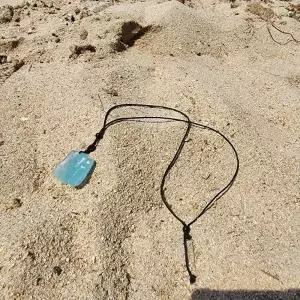 [VCIINL07]커플 남친선물 아 마린 루스 스톤 끈 목걸이