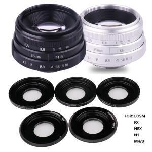 35mm F1.6 CCTV APS-C C 마운트 수동 초점 대형 조리개 렌즈 + Fuji FX Sony NEX Olympus M4/3 미러리스