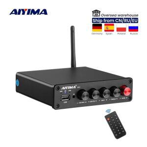 AIYIMA B01 블루투스 5.0 서브우퍼 디지털 파워 앰프 스테레오 2.1 사운드 스피커 오디오 USB x + TPA3116