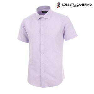 [Roberta di Camerino]TC 카치온 슬림핏 바이올렛 반소매 셔츠 RM2-452-4