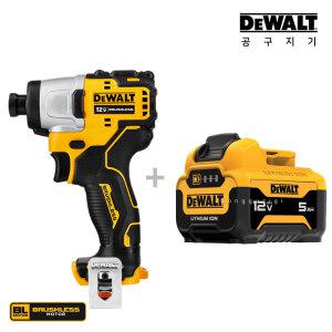 디월트 12V 컴팩트 임팩 드라이버 베어툴 DCF801 + DCB126 5.0Ah 프리미엄 배터리