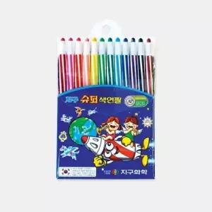 지구 슈퍼 샤프식색연필 12색