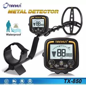 누수탐지기 TX-850 금속 탐지기 지하 전문 깊이 2.5m 스캐너 금 보물 찾기 핀포인터 11 인치