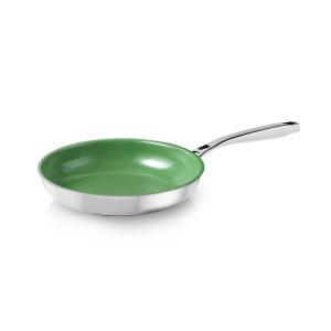 [T쇼페] 리벤스 프리미엄 세라믹 스텐 통3중 IH 인덕션 후라이팬 24cm+추가 유리뚜껑