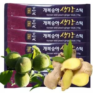 [실속형100포]천수인 야생 개복숭아 생강 도라지농축액 발효 진액 액상스틱