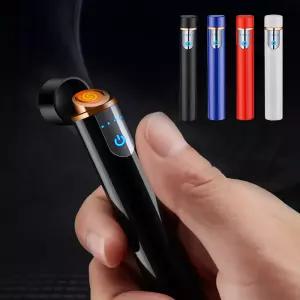 미니 전기라이터 플라즈마 USB 충전식 기프트박스 선물용 원형 전자라이터
