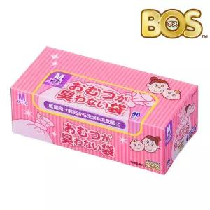 일본 보스BOS 아기 기저귀 냄새 차단 배변봉투 M사이즈 90매 튼튼한 위생 비닐봉투