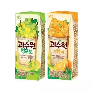 과수원 청포도 190ml x 24개 + 오렌지 190ml x 24개