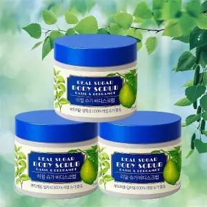 노브랜드 리얼 슈가 바디스크럽 380g x 3개 / 바질&베르가못향