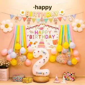 생일파티 포토존 장식 파티풍선보드 용품 골드 생일상 꾸미기 벽장식 셀프 반짝이