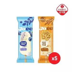 [신세계라이브쇼핑][조이](크리미바 그레인 크럼블x5개+그릭요거트 블루베리x5개)