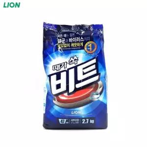 (2.7Kg) 비트 가루세제 리필 파우치 1EA/세탁/세제/분말/세재/가루/섬유/가루형/비누/분말형/세탁기용/얼룩