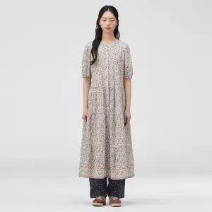 [롯데백화점]써스데이 아일랜드 플라워 보더 스트랩 원피스 T264MOP241W